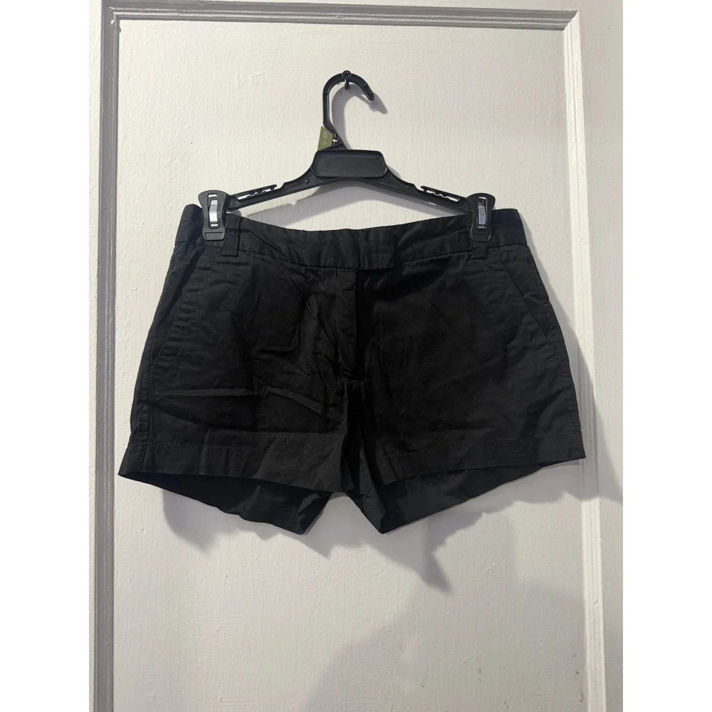 J. Crew Black Favorite Fit Shorts Size 4 Summer 2008 Cotton Casual Chino